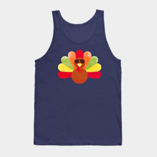 Thanksgiving Turkey with Sunglasses Tank Top